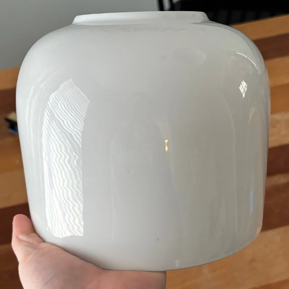Crate&Barrel Glossy Stoneware White Bowl